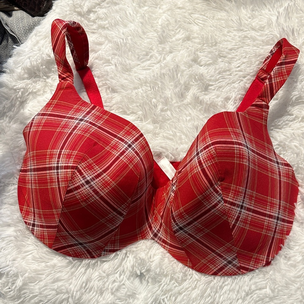 Lane Bryant Red Plaid 40G Bra